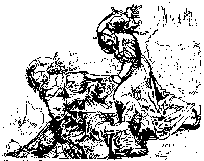 Beating up a monk